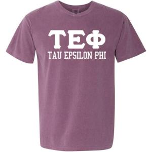 Tau Epsilon Phi Greek Heavyweight T-Shirt(Berry)