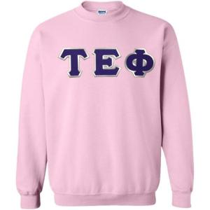 Tau Epsilon Phi Lettered Crewneck(Light Pink)