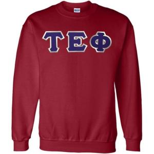 Tau Epsilon Phi Lettered Crewneck(Maroon)