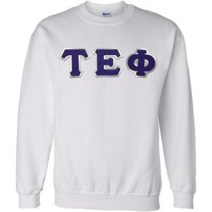 Tau Epsilon Phi Lettered Crewneck(White)