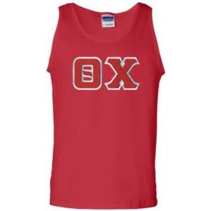 Theta Chi Lettered Tank Top(Red)