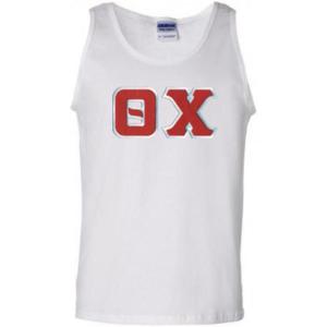 Theta Chi Lettered Tank Top(White)