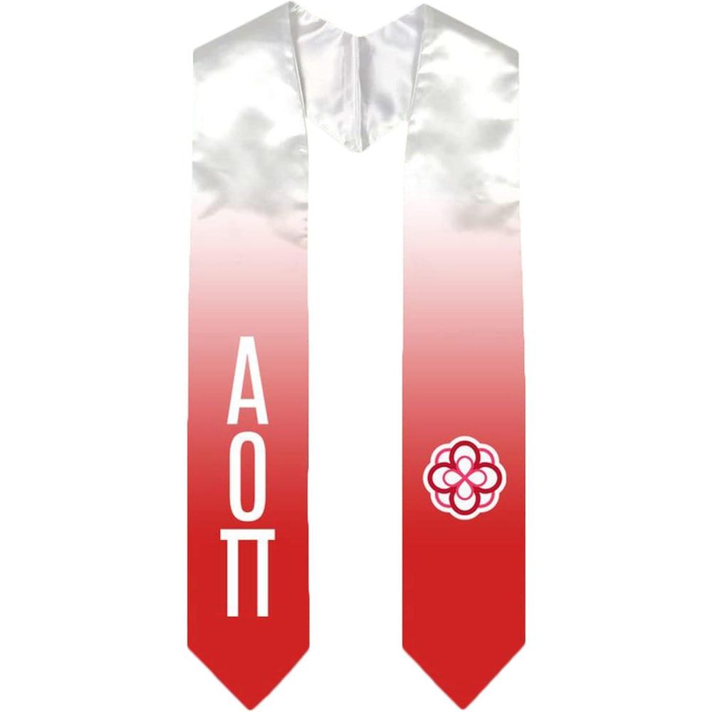 imageGreekgear Alpha Omicron Pi AOII Extra Fancy Simple Greek Graduation Stole W Crest