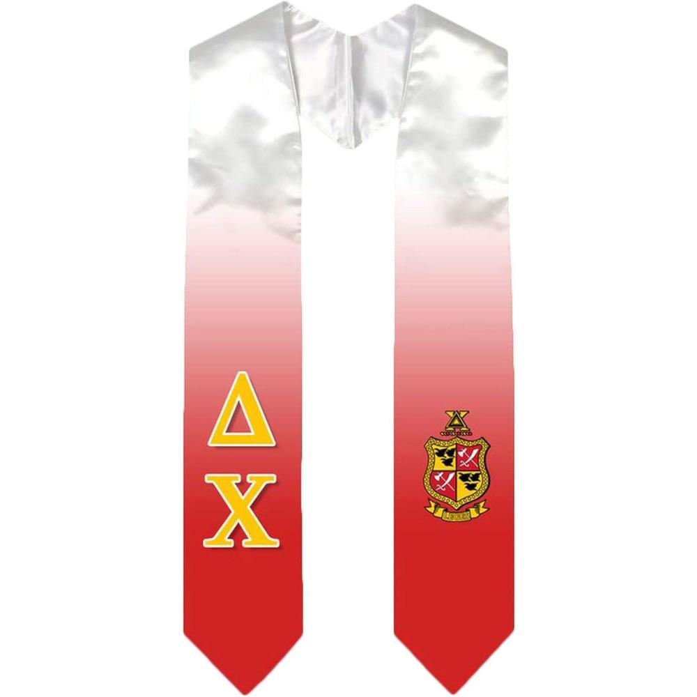 imageGreekgear Delta Chi Extra Fancy Simple Greek Graduation Stole W Crest