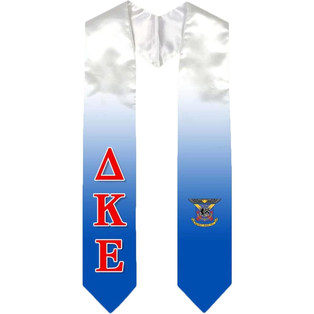 imageGreekgear Delta Kappa Epsilon DKE Extra Fancy Simple Greek Graduation Stole W Crest