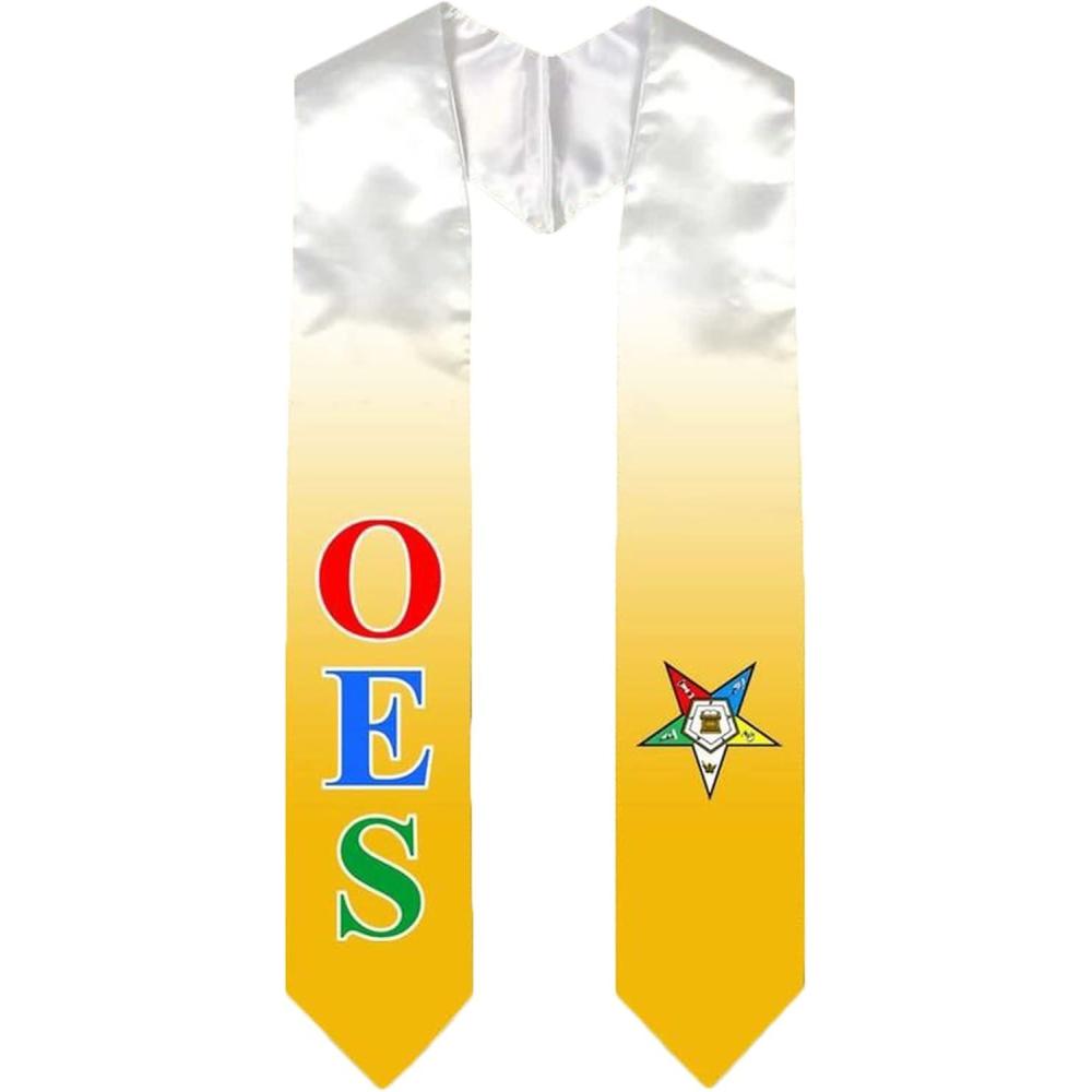 imageGreekgear Order of Eastern Star Extra Fancy Simple Greek Graduation Stole W Crest