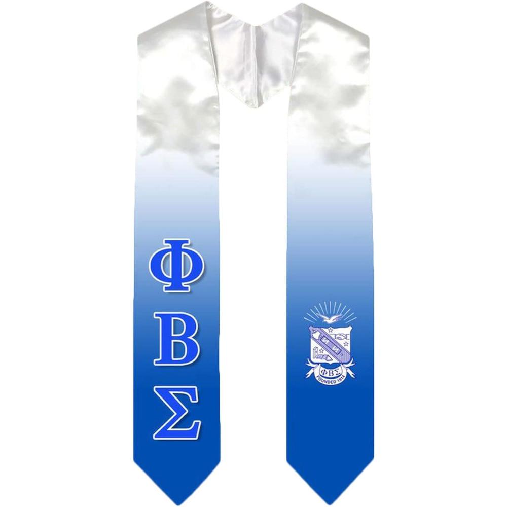 imageGreekgear Phi Beta Sigma Extra Fancy Simple Greek Graduation Stole W Crest
