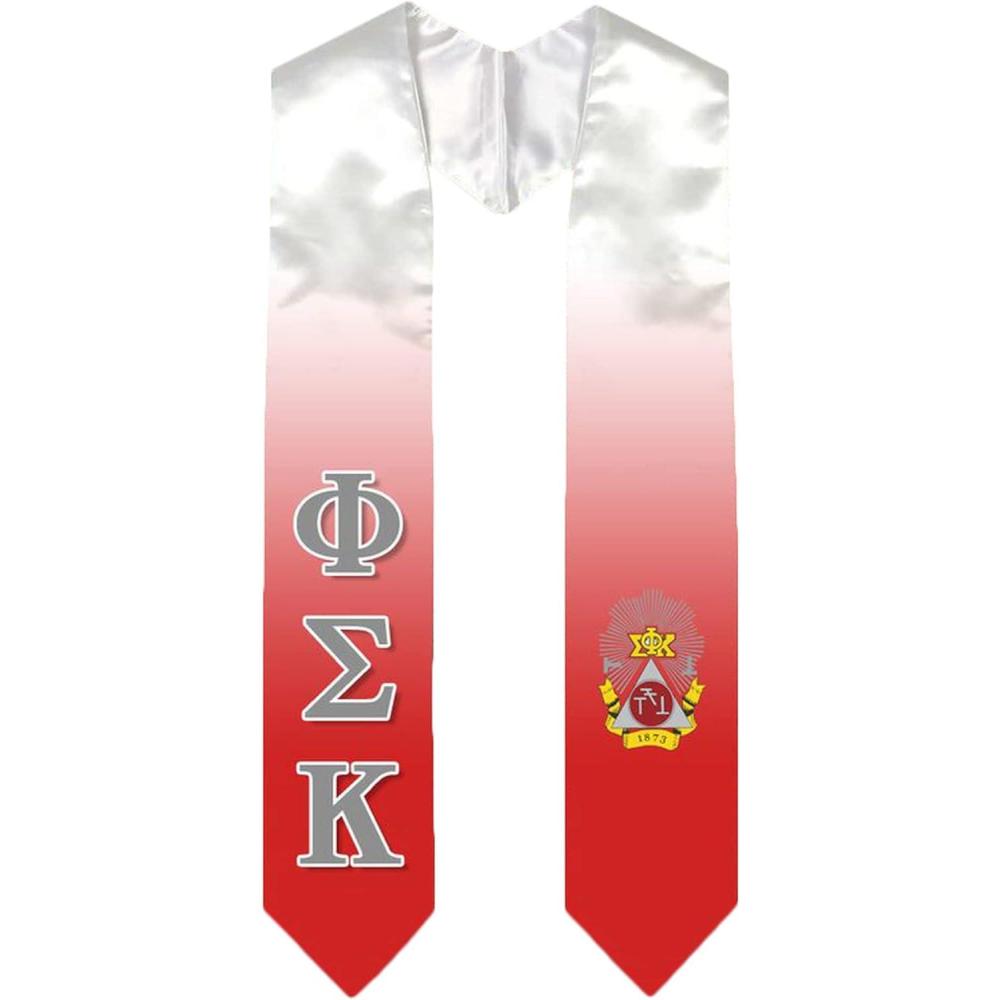 imageGreekgear Phi Sigma Kappa Extra Fancy Simple Greek Graduation Stole W Crest
