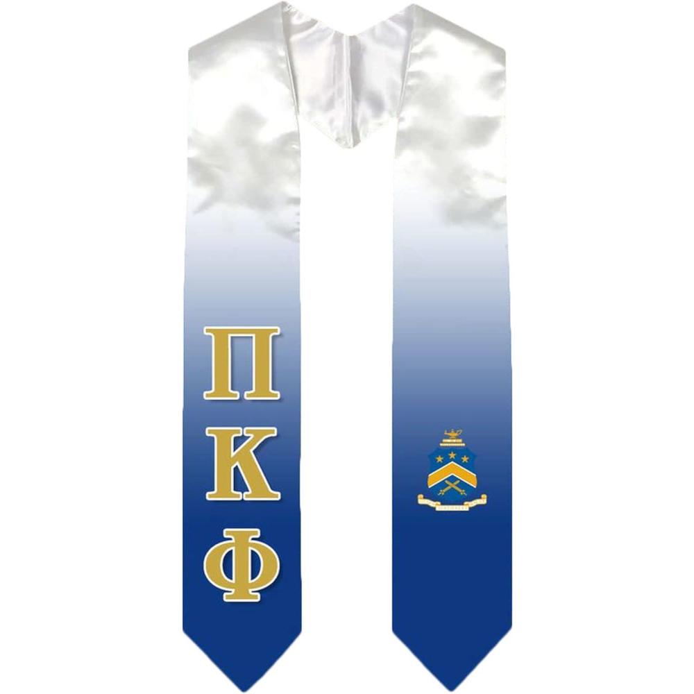 imageGreekgear Pi Kappa Phi PI PHI Extra Fancy Simple Greek Graduation Stole W Crest