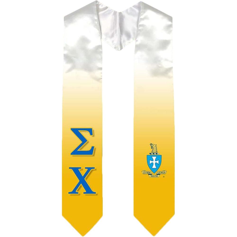imageGreekgear Sigma Chi Extra Fancy Simple Greek Graduation Stole W Crest
