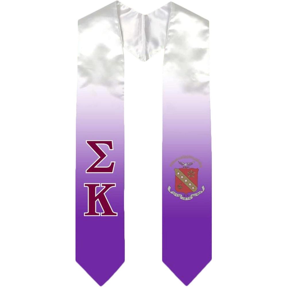 imageGreekgear Sigma Kappa Extra Fancy Simple Greek Graduation Stole W Crest