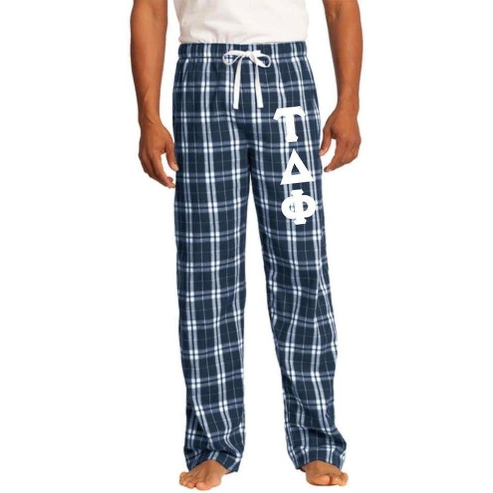imageGreekgear Tau Delta Phi Flannel Plaid Pant PJsNavy Blue