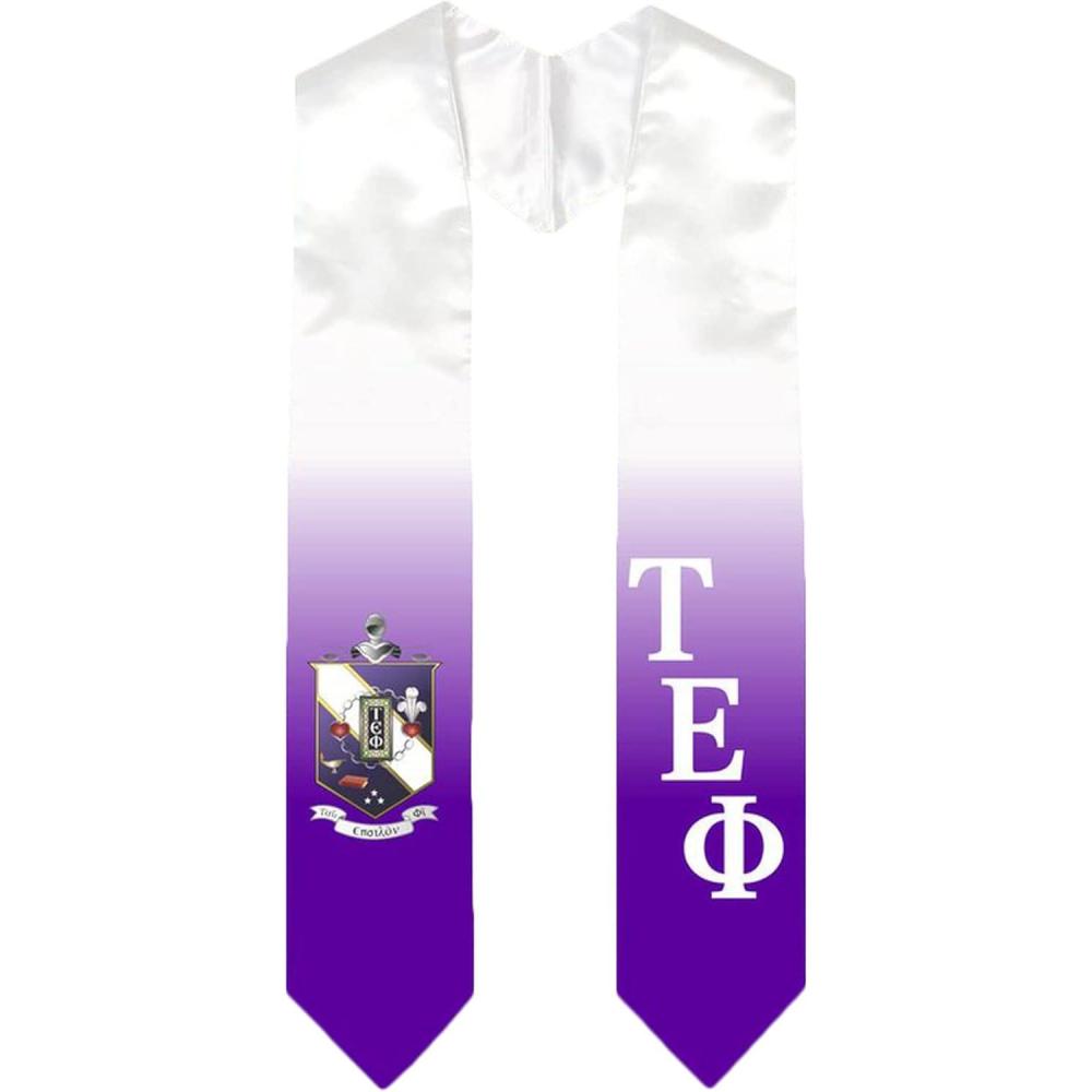 imageGreekgear Tau Epsilon Phi Extra Fancy Diagonal Greek Graduation Stole W Crest