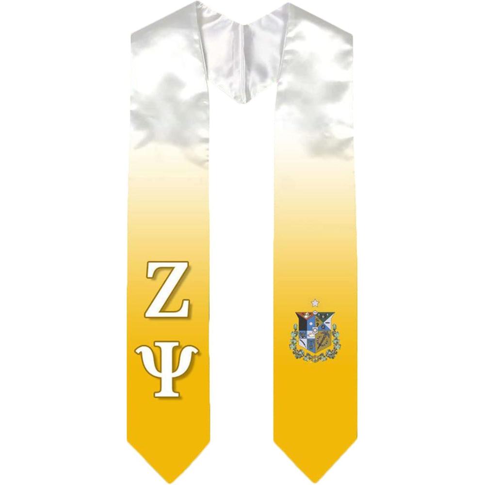 imageGreekgear Zeta Psi Extra Fancy Simple Greek Graduation Stole W Crest
