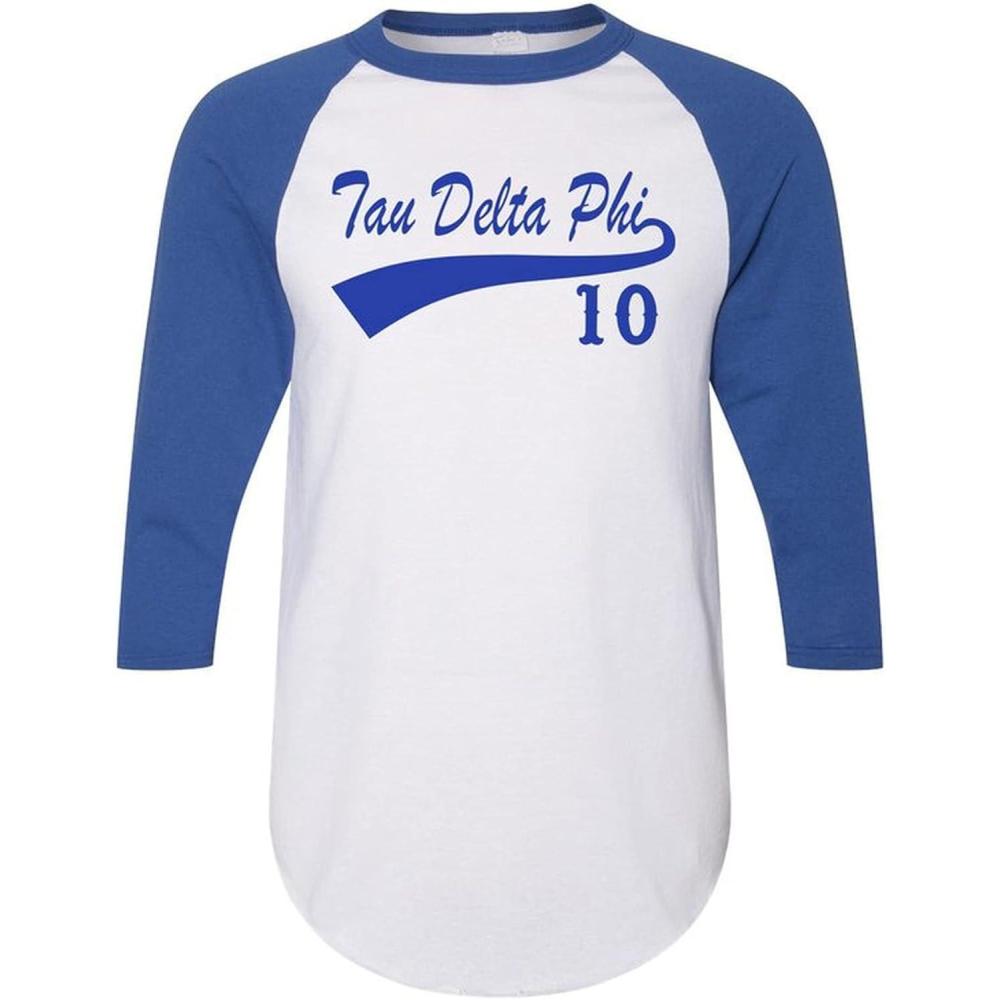 imageTau Delta Phi Tail Year RaglanWhite WRoyal Blue