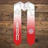 Greekgear Alpha Omicron Pi AOII Extra Fancy Simple Greek Graduation Stole W Crest