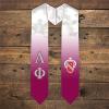 Greekgear Alpha Phi Extra Fancy Simple Greek Graduation Stole W Crest