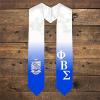 Greekgear Phi Beta Sigma Extra Fancy Diagonal Greek Graduation Stole W Crest