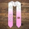 Greekgear Phi Mu Extra Fancy Simple Greek Graduation Stole W Crest