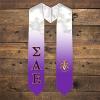 Greekgear Sigma Alpha Epsilon SAE Extra Fancy Simple Greek Graduation Stole W Crest