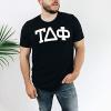 Tau Delta Phi Arched Greek Letter T-Shirt(Black)