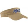 Delta Tau Delta DTD Greek Letter Visor(Khaki W/Royal Blue Thread Color)