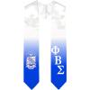 Greekgear Phi Beta Sigma Extra Fancy Diagonal Greek Graduation Stole W Crest