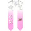 Greekgear Phi Mu Extra Fancy Simple Greek Graduation Stole W Crest