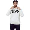 Tau Delta Phi Arched Greek Letter Hooded Sweatshirt(White)