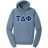 Tau Delta Phi Pigment-Dyed Lettered Hooded Sweatshirt(Mist)