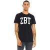 Zeta Beta Tau ZBT Arched Greek Letter T-Shirt(Black)