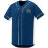 Zeta Beta Tau ZBT Fraternity Crest – Shield Slugger Baseball Jersey(Navy/White)