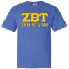 Zeta Beta Tau ZBT Greek Heavyweight T-Shirt(Mystic Blue)