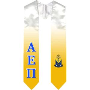 Greekgear Alpha Epsilon Pi Extra Fancy Simple Greek Graduation Stole W Crest