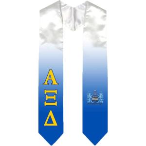 Greekgear Alpha Xi Delta Extra Fancy Simple Greek Graduation Stole W Crest