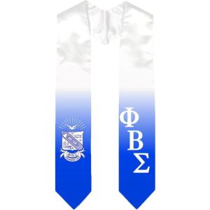Greekgear Phi Beta Sigma Extra Fancy Diagonal Greek Graduation Stole W Crest