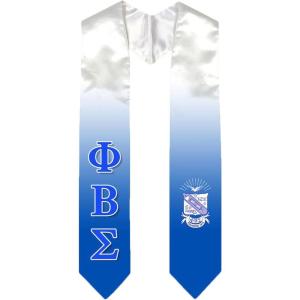 Greekgear Phi Beta Sigma Extra Fancy Simple Greek Graduation Stole W Crest