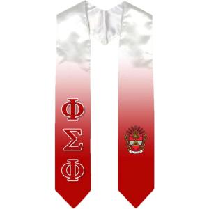Greekgear Phi Sigma Phi Extra Fancy Simple Greek Graduation Stole W Crest