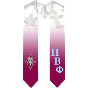 Greekgear Pi Beta Phi Extra Fancy Diagonal Greek Graduation Stole W Crest
