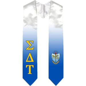 Greekgear Sigma Delta Tau Extra Fancy Simple Greek Graduation Stole W Crest