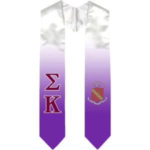 Greekgear Sigma Kappa Extra Fancy Simple Greek Graduation Stole W Crest