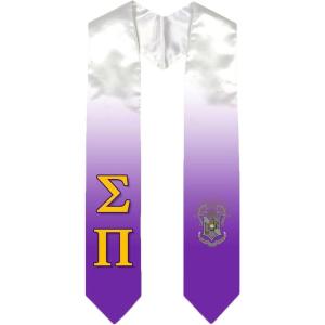 Greekgear Sigma Pi Extra Fancy Simple Greek Graduation Stole W Crest