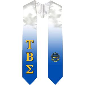 Greekgear Tau Beta Sigma Extra Fancy Simple Greek Graduation Stole W Crest