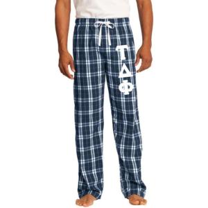 Greekgear Tau Delta Phi Flannel Plaid Pant – PJ’s(Navy Blue)