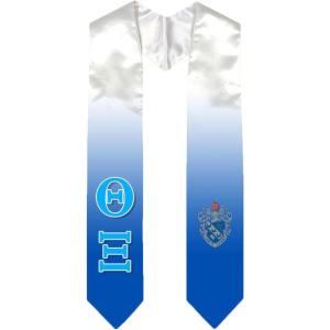 Greekgear Theta Xi Extra Fancy Simple Greek Graduation Stole W Crest
