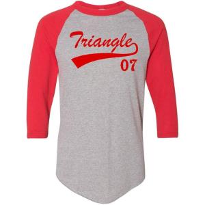 Greekgear Triangle Tail Year Raglan(Grey W/Red)