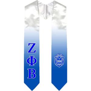 Greekgear Zeta Phi Beta Extra Fancy Simple Greek Graduation Stole W Crest