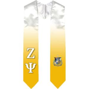 Greekgear Zeta Psi Extra Fancy Simple Greek Graduation Stole W Crest