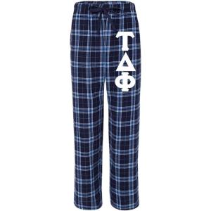 Tau Delta Phi Pajamas Flannel Pant(Navy/Columbia)