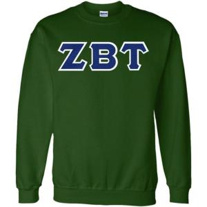 Zeta Beta Tau Lettered Crewneck(Forest Green)